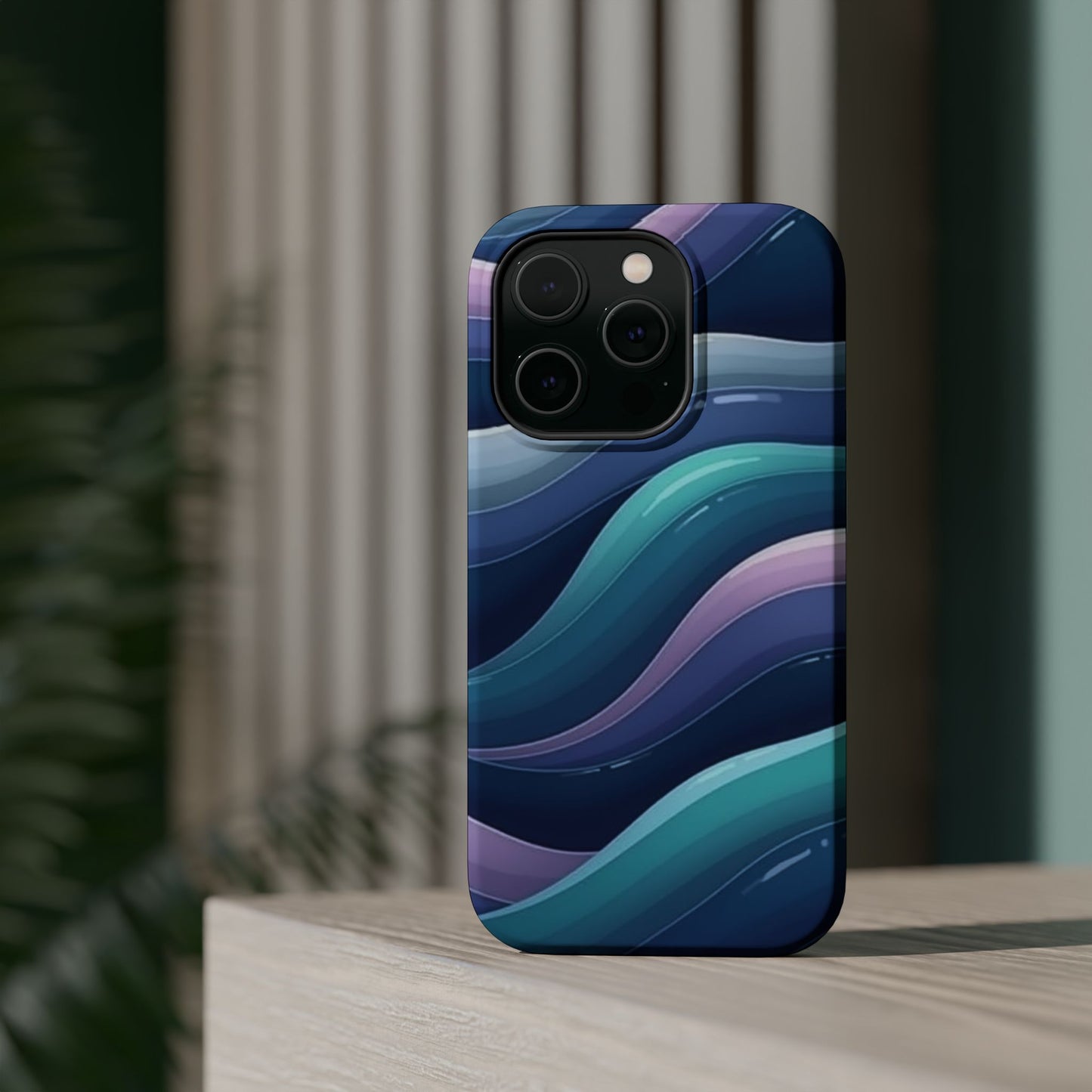 Blue Wave Phone Case - Aesthetic iPhone Case | Dark Moody Gradient Design | Gifts for Her | Unique Art Print
