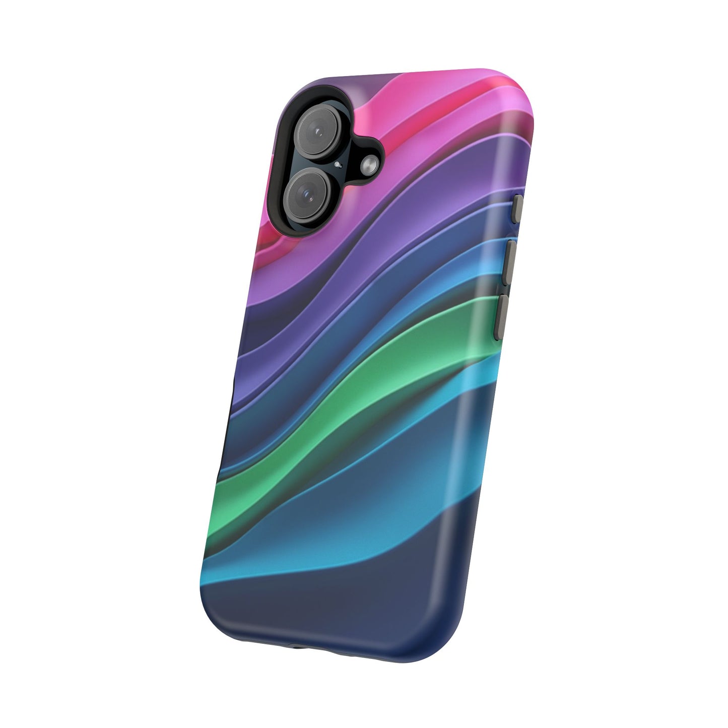 Rainbow Wave Phone Case - Colorful Abstract Design | Aesthetic iPhone Case | Trendy Gifts for Her | Vivid Gradient Art