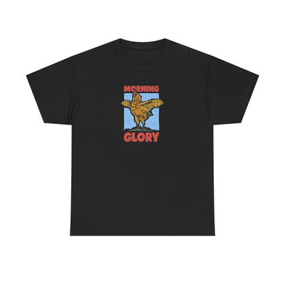 Funny Chicken T-Shirt – “Morning Glory” Retro Graphic Tee for Farm Life Fans & Early Risers