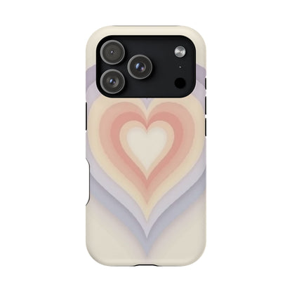 Radiant Heart iPhone Case - Pastel Layered Design - Cute Y2K Aesthetic Gift