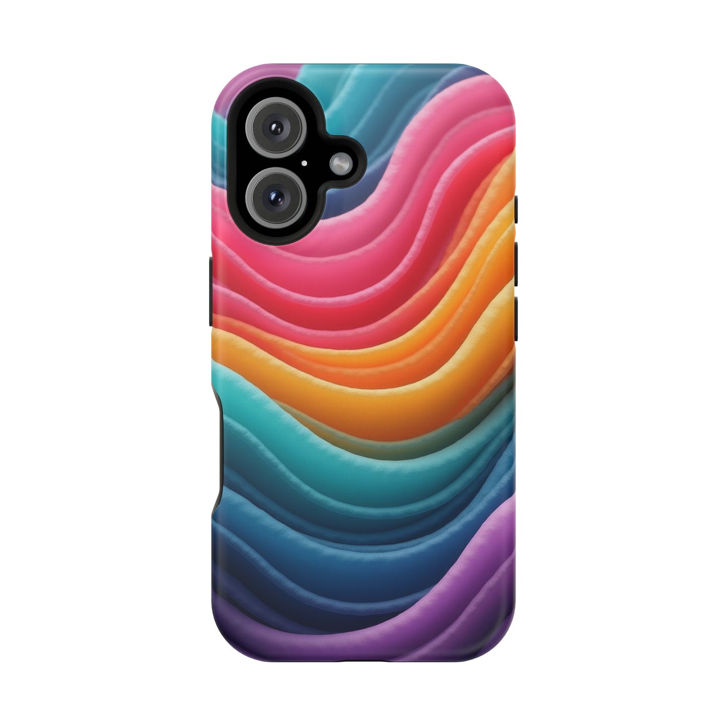 Colorful Wave Phone Case - Aesthetic iPhone Case, Pride Gift Idea, Trendy Summer Accessory