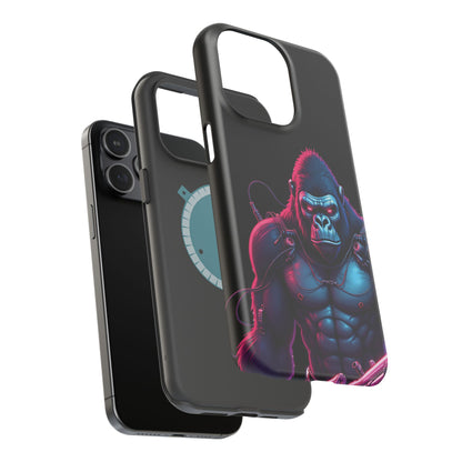 Cyber Primal Phone Case – Neon Power, Gorilla Strength