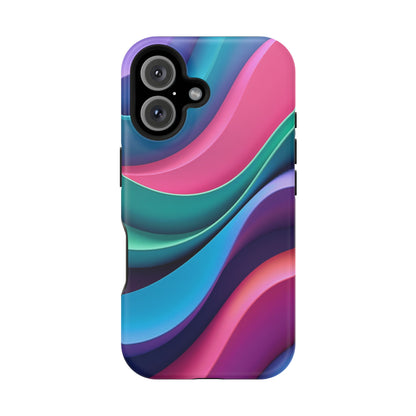 Aesthetic Wave Phone Case - Colorful iPhone Case, Ocean Gift Idea, Trendy Summer Accessory