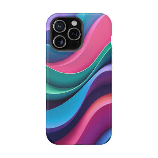 Aesthetic Wave Phone Case - Colorful iPhone Case, Ocean Gift Idea, Trendy Summer Accessory