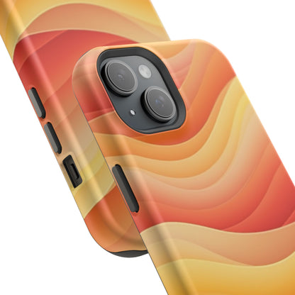 Sunset Wave Phone Case - Aesthetic Orange iPhone Case, Golden Hour Gift Idea, Trendy Beach Vibes