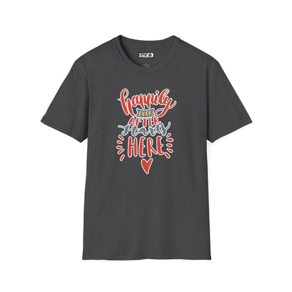 "Happily Ever After Starts Here" Inspirational & Wholesome T-Shirt – Cute Motivational Graphic Tee for Dreamers, Romantics & New Beginnings
