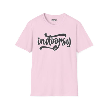 "Indoorsy" Funny Indoor Lifestyle T-Shirt – Quirky & Cozy Graphic Tee for Homebodies, Introverts & Lazy Legends
