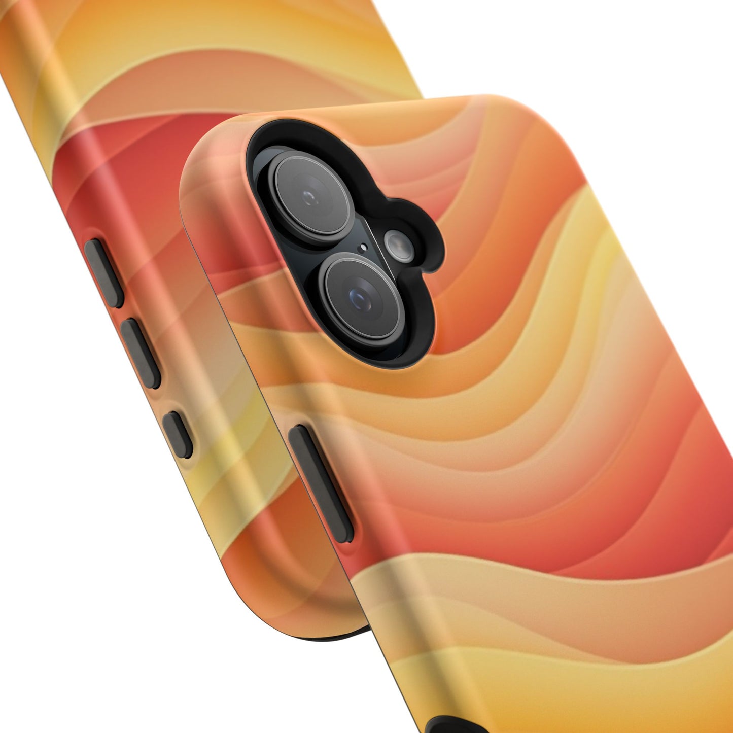 Sunset Wave Phone Case - Aesthetic Orange iPhone Case, Golden Hour Gift Idea, Trendy Beach Vibes