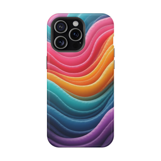 Colorful Wave Phone Case - Aesthetic iPhone Case, Pride Gift Idea, Trendy Summer Accessory
