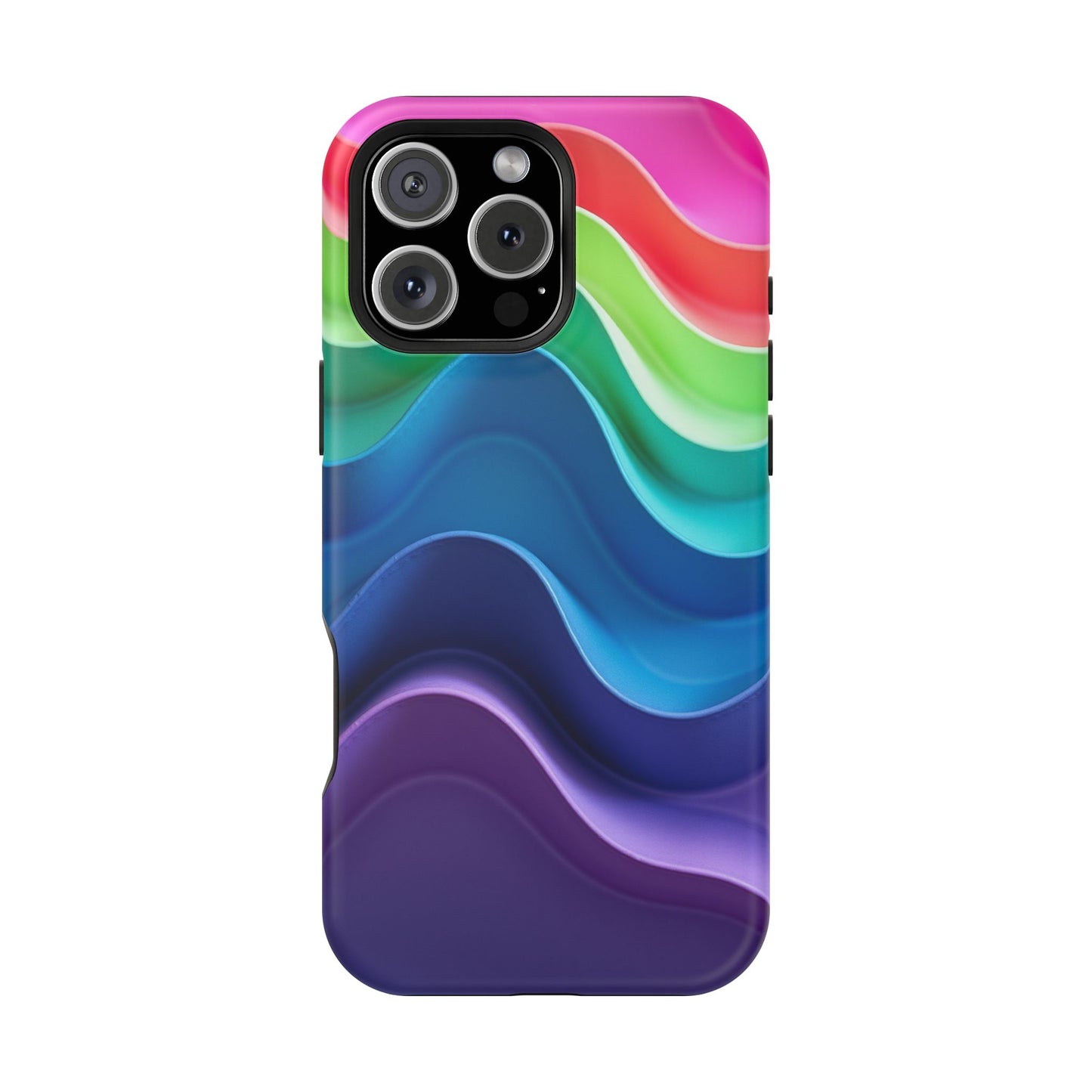 Rainbow Wave Phone Case - Aesthetic Ocean Design | iPhone 14-17 Cases | Nature Gifts for Her, Colorful Trendy Accessory