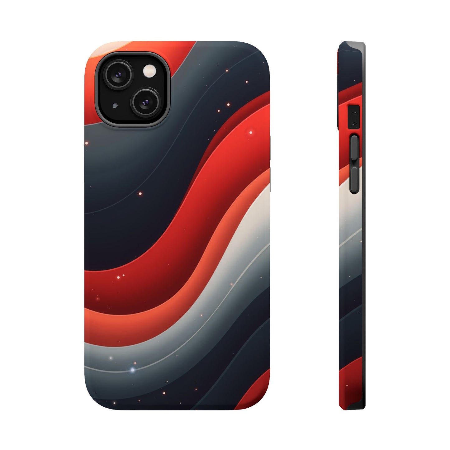 Celestial Waves iPhone Case - Galaxy Space Design, Aesthetic Gift Idea