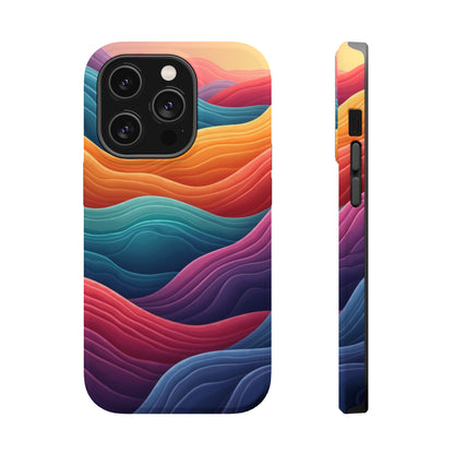 Abstract Wave Phone Case - Aesthetic iPhone Case, Pastel Gift Idea, Trendy Summer Accessory