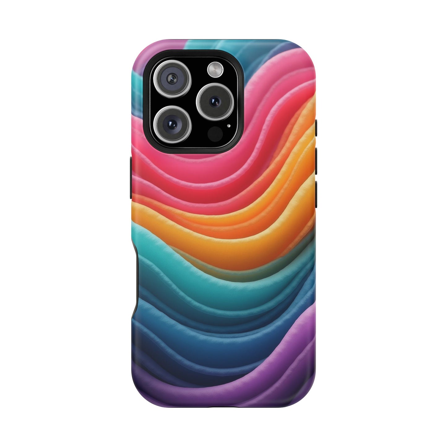 Colorful Wave Phone Case - Aesthetic iPhone Case, Pride Gift Idea, Trendy Summer Accessory