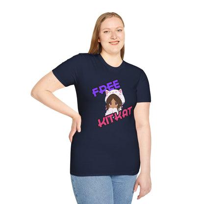 "Free KitKat" Anime Girl T-Shirt – Cute Kawaii Cat Hoodie Design