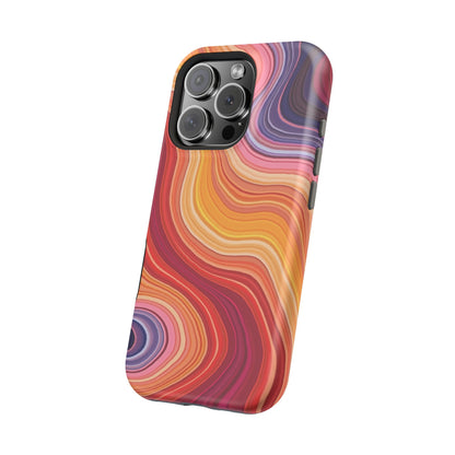 Lava Flow iPhone Case - Abstract Swirl Design, Trendy Aesthetic Gift Idea
