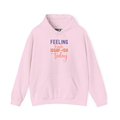 Feeling Kinda IDGAF-ish Today Hoodie Funny and Sassy Graphic Available in Multiple Colors & Sizes