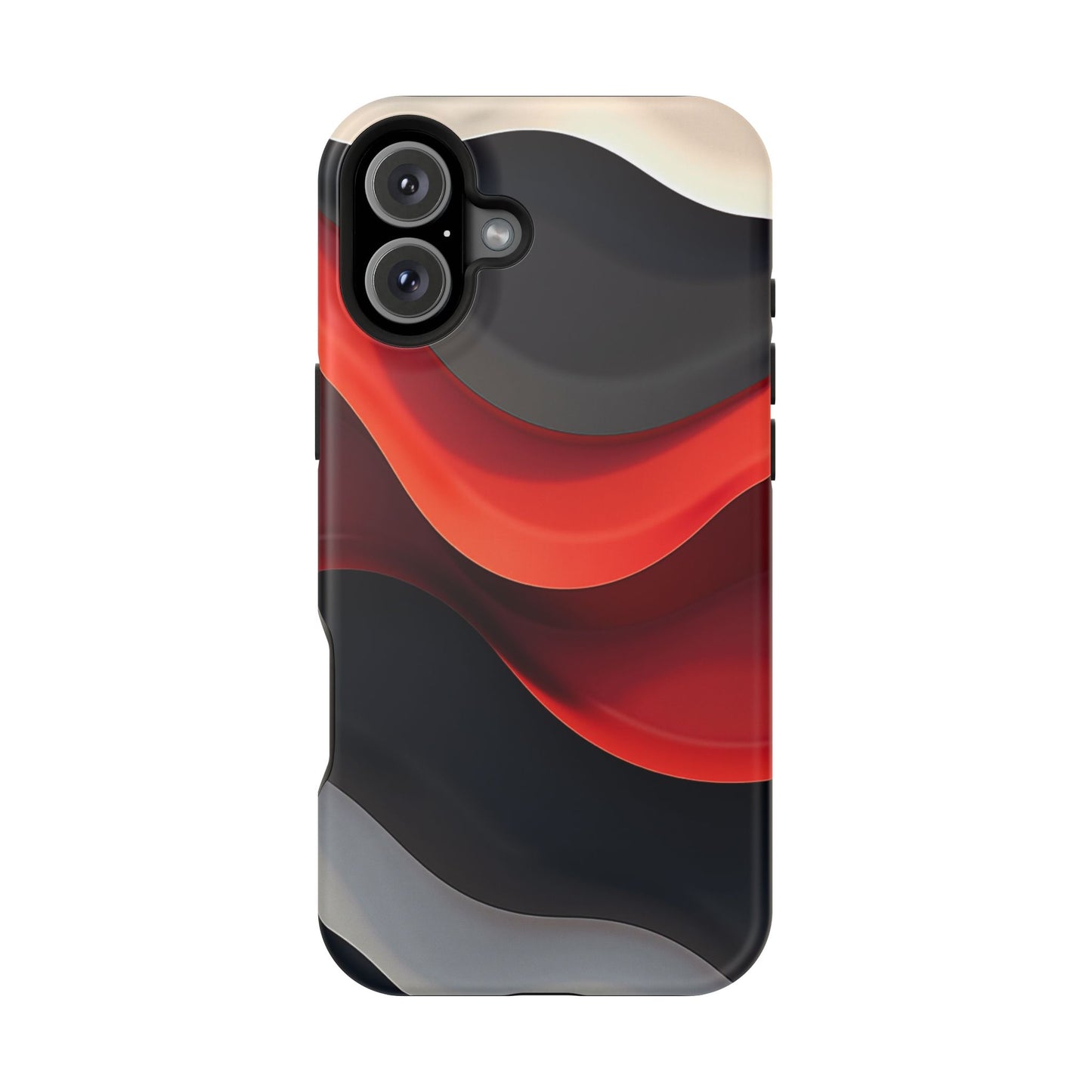 Red Wave Phone Case - Abstract Aesthetic iPhone Case | Modern Art Design | Gifts for Her | Dramatic Crimson Style