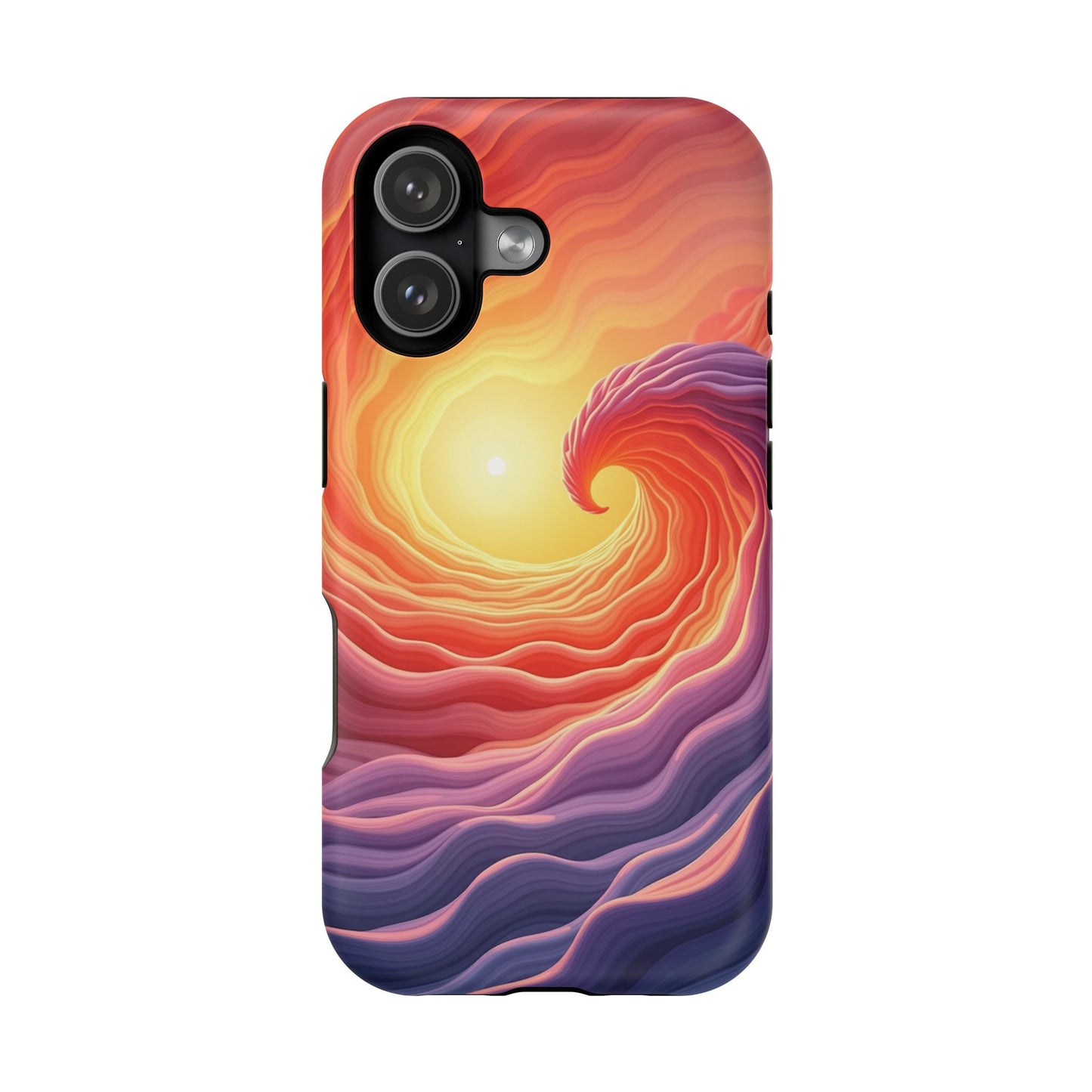 Sunburst Wave iPhone Case - Ocean Sunset Design, Aesthetic Beach Gift Idea