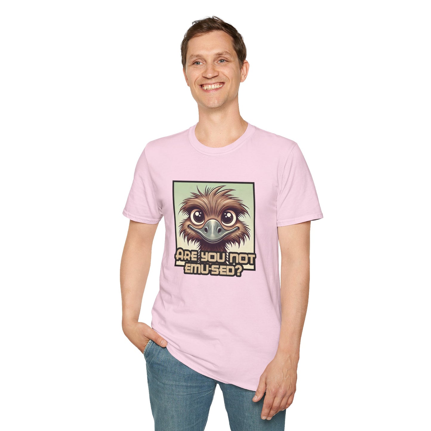 Funny Emu Graphic T-Shirt Are You Not Emu-sed? T-Shirt in Various Colors and Sizes