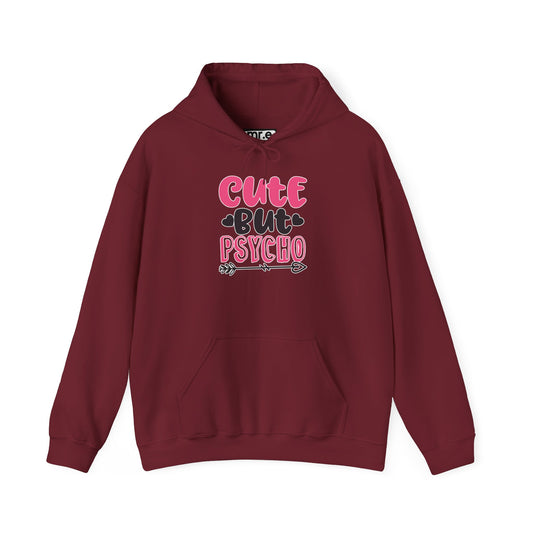 Cute But Psycho Graphic Hoodie – Trendy and Fun Statement for Bold Personalities