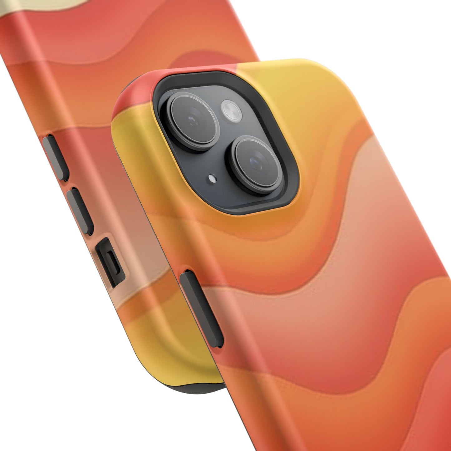 Sunset Waves Phone Case - Aesthetic Orange & Yellow Gift | Retro Summer Vibes Cases