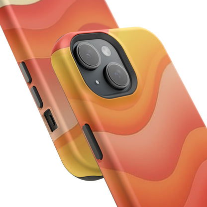 Sunset Waves Phone Case - Aesthetic Orange & Yellow Gift | Retro Summer Vibes Cases