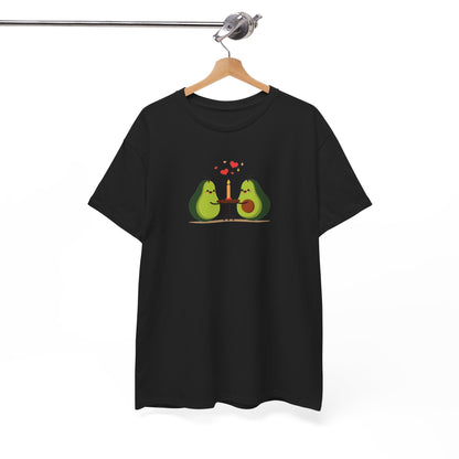 Cute Avocado Couple T-Shirt – “Avocuddles Date Night” – Funny Romantic Tee for Foodie Lovers & Veggie Fans