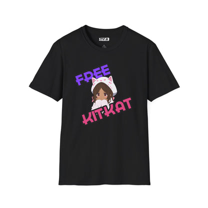 "Free KitKat" Anime Girl T-Shirt – Cute Kawaii Cat Hoodie Design
