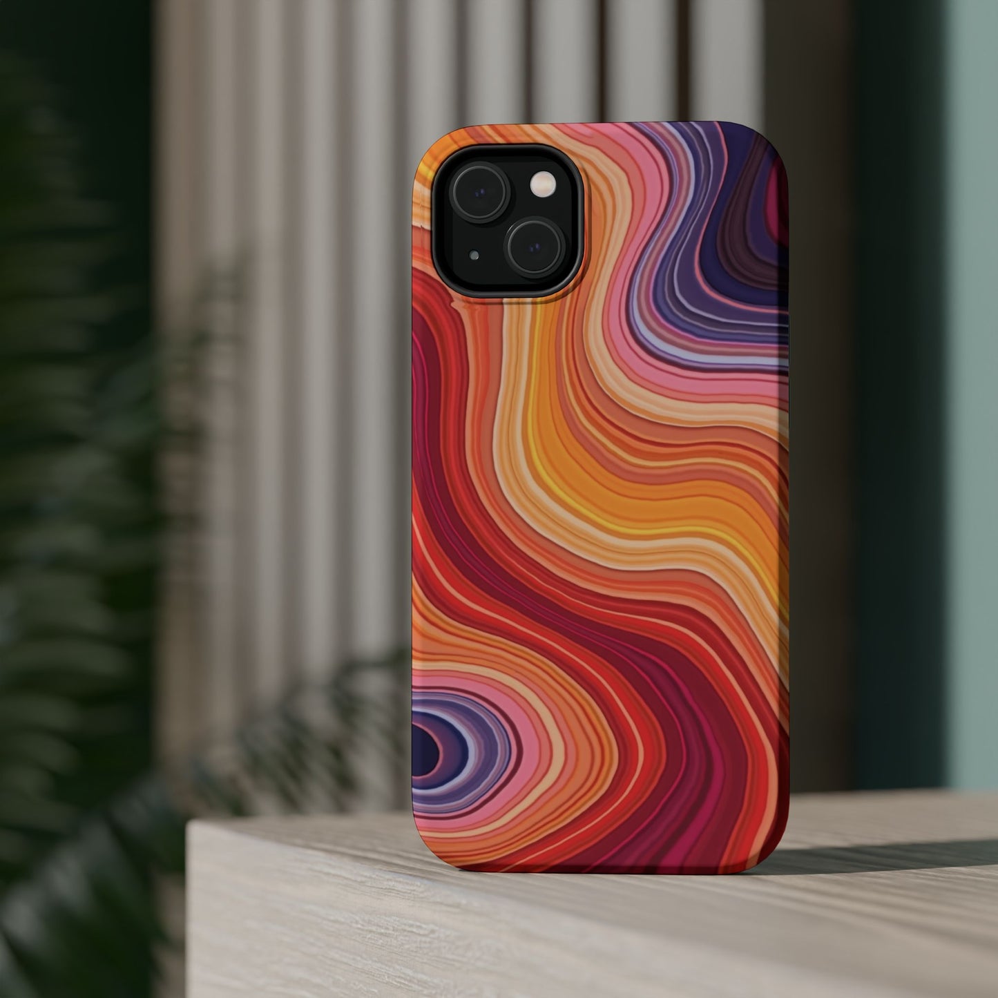 Lava Flow iPhone Case - Abstract Swirl Design, Trendy Aesthetic Gift Idea