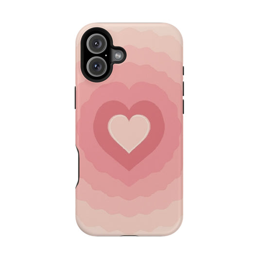 Pink Layered Heart iPhone Case - Cute Aesthetic Y2K Valentine's Gift