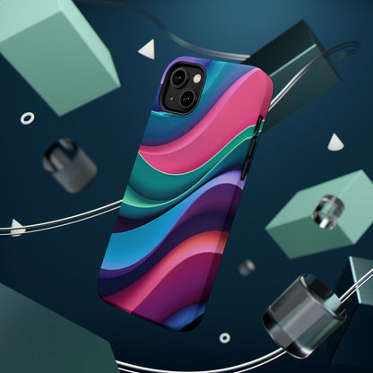 Aesthetic Wave Phone Case - Colorful iPhone Case, Ocean Gift Idea, Trendy Summer Accessory