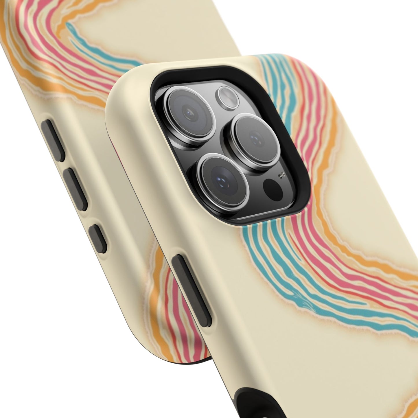 Abstract Flow Phone Case - Pastel Streamline Design