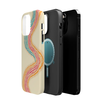 Abstract Flow Phone Case - Pastel Streamline Design