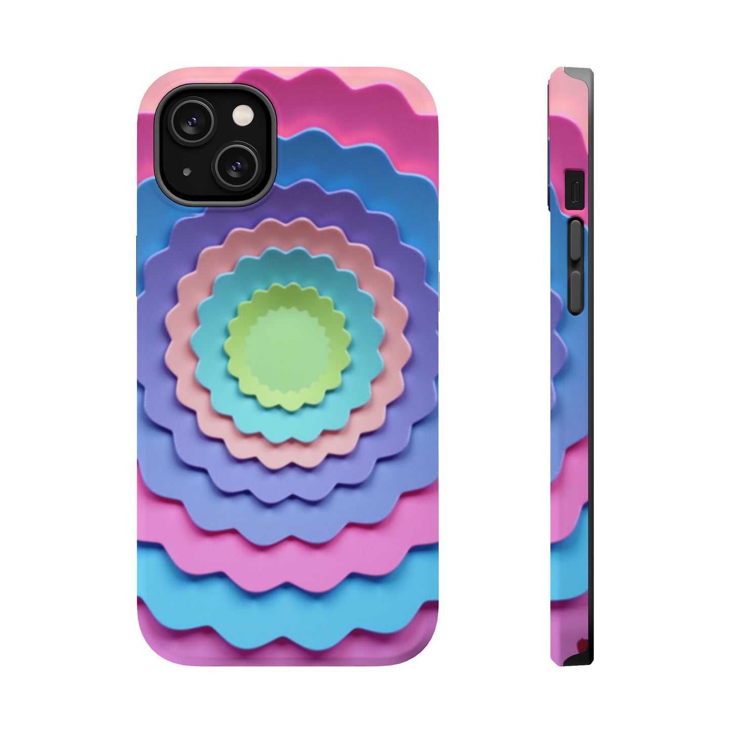 Layered Bloom iPhone Case - Pastel Flower Design, Cute Aesthetic Gift Idea