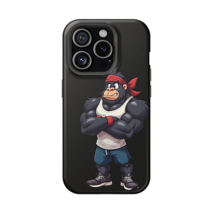 Red Band Gym Gorilla Phone Case – Fierce Style Meets Tough Protection
