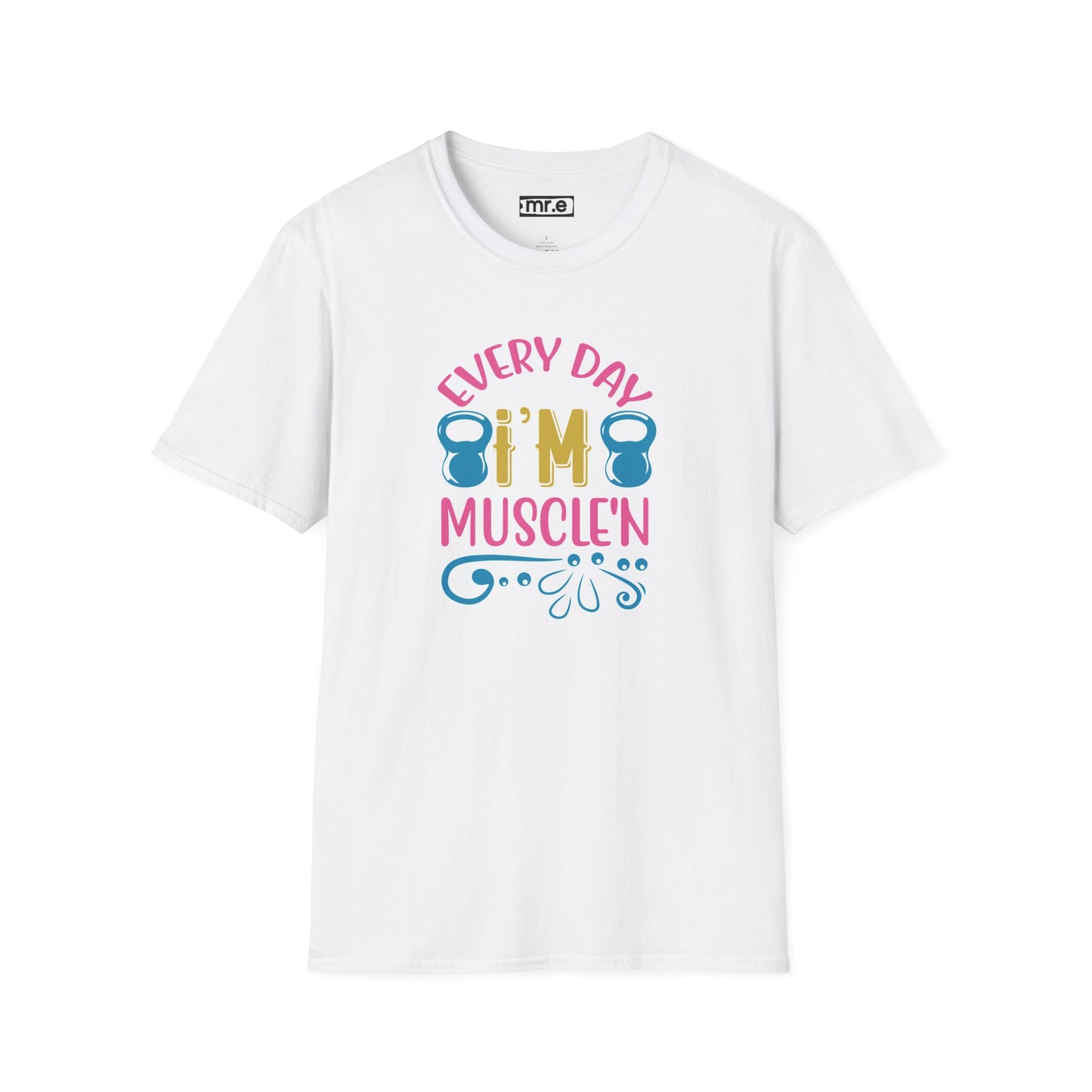 Funny Workout Shirt - “Every Day I’m Muscle’n” Gym Tee, Gift for Fitness Lovers, Motivational Exercise Clothing