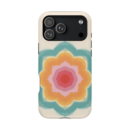 Floral Bloom iPhone Case - Retro Flower Power Design, Aesthetic Gift Idea