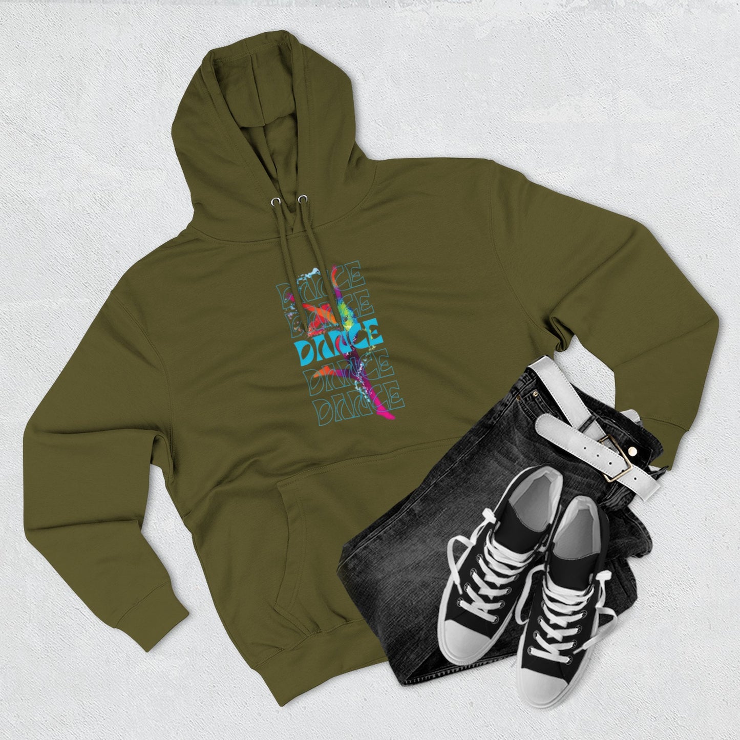 “Dance Dance Dance” Graphic Pullover, Motivational Dancer Gift, Dance Moms Inspired Apparel, Cozy Unisex Hoodie