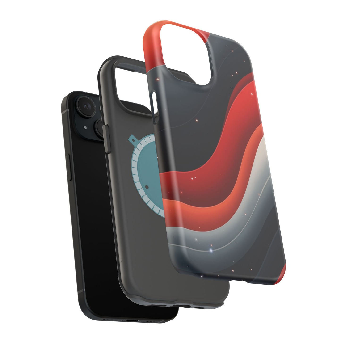 Celestial Waves iPhone Case - Galaxy Space Design, Aesthetic Gift Idea