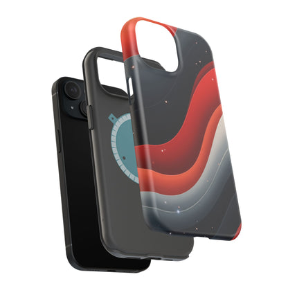 Celestial Waves iPhone Case - Galaxy Space Design, Aesthetic Gift Idea