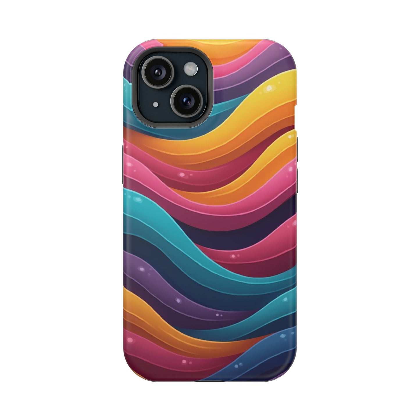 Colorful Wave Phone Case - Aesthetic iPhone Case, Bright Gift Idea, Trendy Summer Accessory