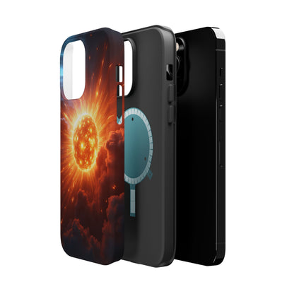 Sun Phone Case - Fiery Starburst iPhone Cover - Astronomy Gift for Him/Her