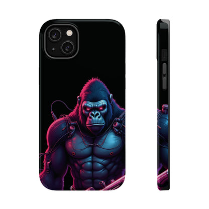 Cyber Primal Phone Case – Neon Power, Gorilla Strength