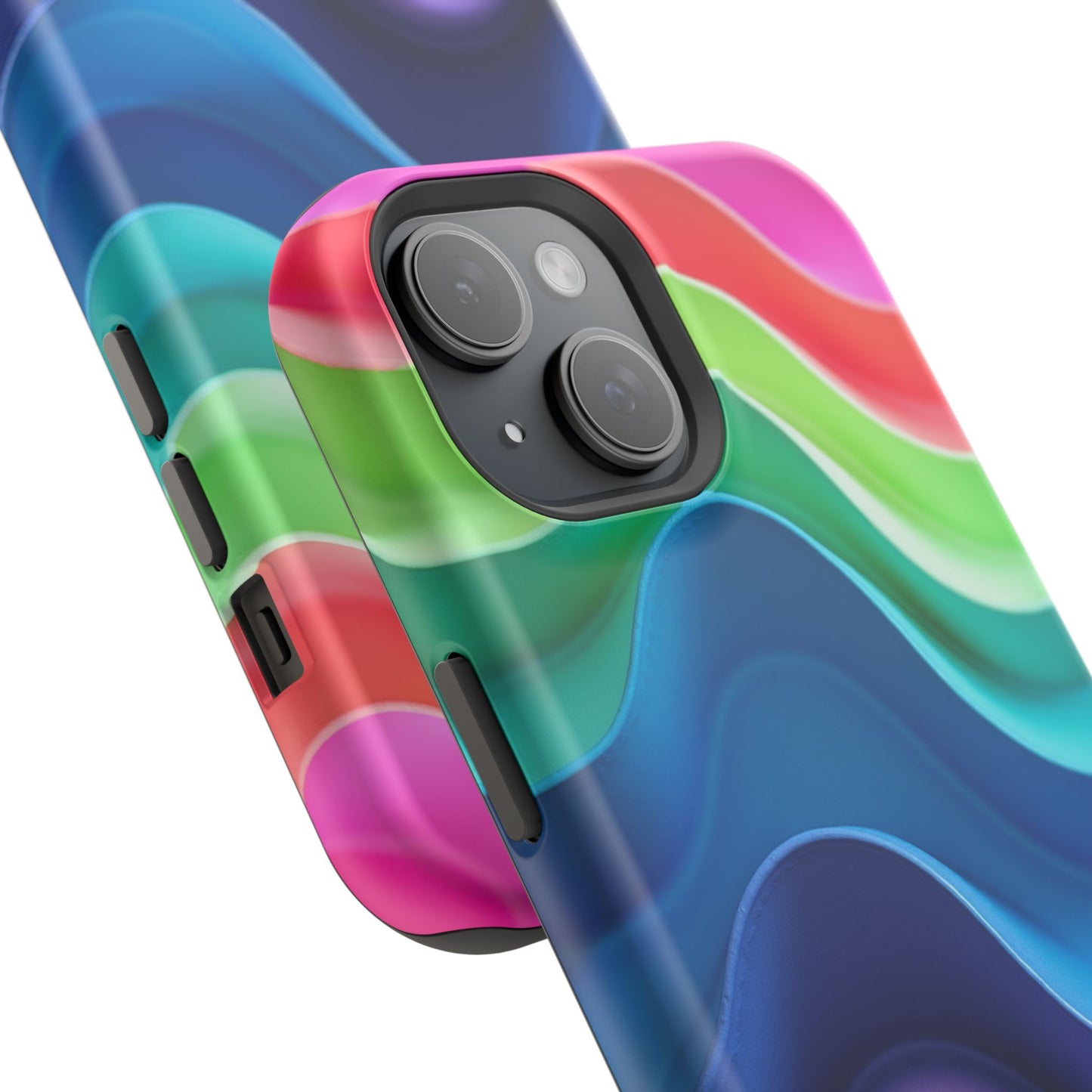 Rainbow Wave Phone Case - Aesthetic Ocean Design | iPhone 14-17 Cases | Nature Gifts for Her, Colorful Trendy Accessory