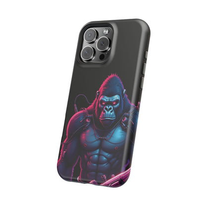 Cyber Primal Phone Case – Neon Power, Gorilla Strength