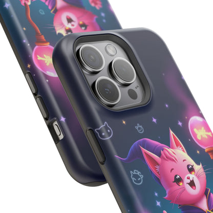 Magical Cat Sorcerer iPhone Case - Cute Fantasy Gift for Cat Lovers