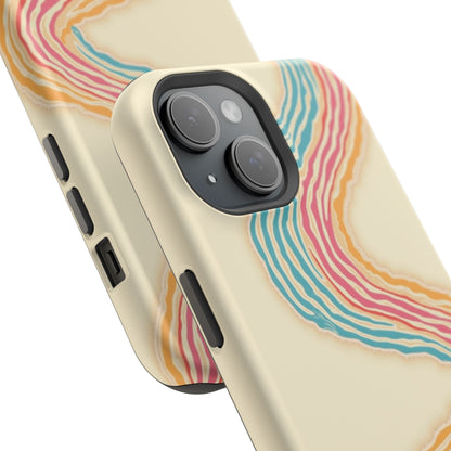 Abstract Flow Phone Case - Pastel Streamline Design