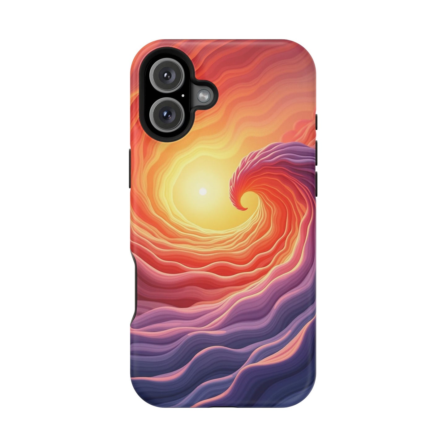 Sunburst Wave iPhone Case - Ocean Sunset Design, Aesthetic Beach Gift Idea