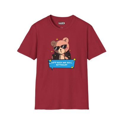 "Let’s Rock ‘n’ Roll, Buttholes!" Bold & Hilarious Graphic Tee – Sassy Body Positivity T-Shirt for the Unapologetically You