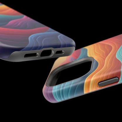 Abstract Wave Phone Case - Aesthetic iPhone Case, Pastel Gift Idea, Trendy Summer Accessory